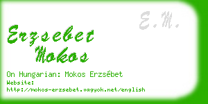 erzsebet mokos business card