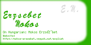 erzsebet mokos business card